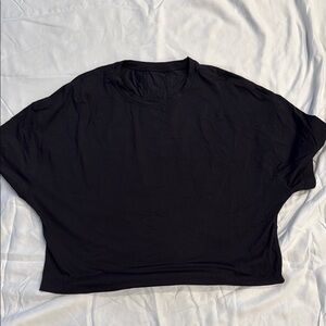 Lululemon Athletica Black Oversized Crop T-Shirt